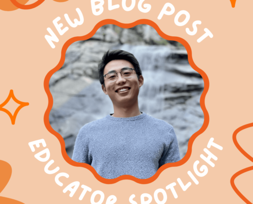 New Blog Post: Educator Spotlight. Photo is of Hodis Learning & Music's math tutor and Mandarin tutor, Wu L.
